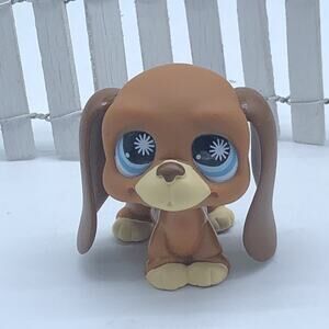 BASSET HOUND DOG #808 - Authentic Littlest Pet Shop - Hasbro LPS